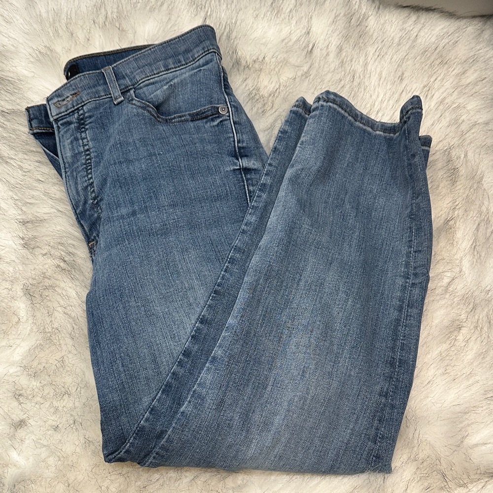 Express super high rise straight ankle jean
